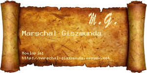 Marschal Giszmunda névjegykártya